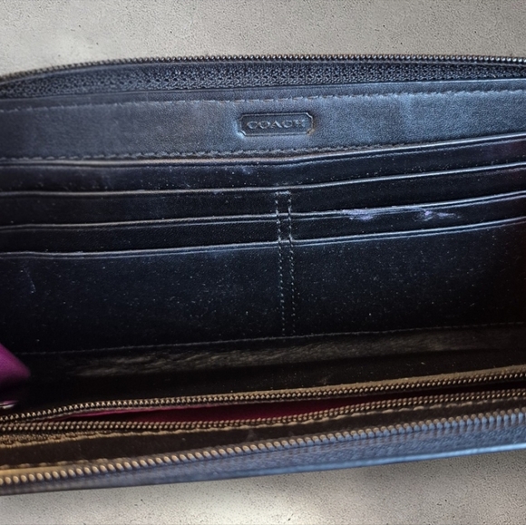 Coach Poppy Graffiti Rose Slim Zip Around Wallet - Picture 6 of 6